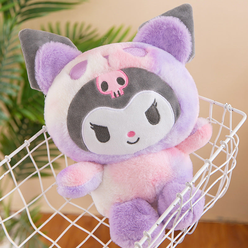 Sanrio 25Cm Anime Sanriod Toys Kawaii Kuromi Cinnamorol Plush Soft Stuffed Animals Doll Plushie Pillow Children's Toys Gifts