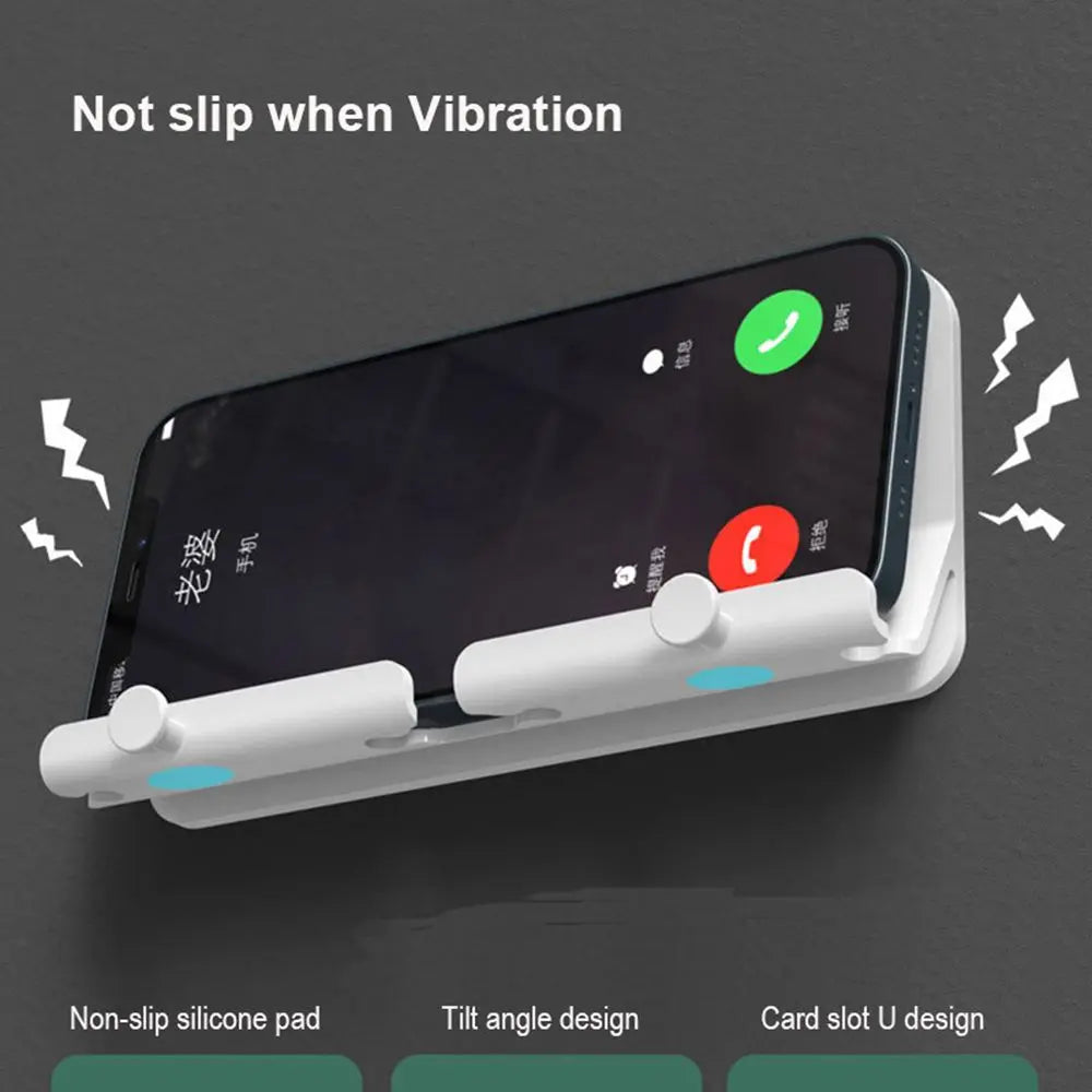 Wall Mount Holder Charger Hook Hanging Stand Bracket Dock for Smartphone Mobile Phone Tablet Holder Pasted on Wall