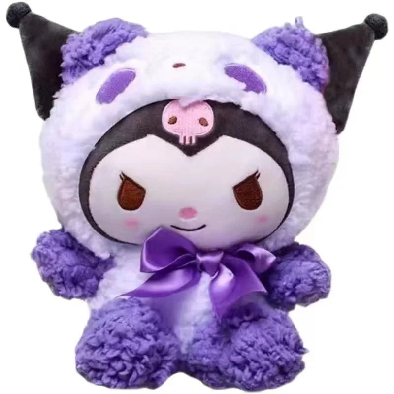 Sanrio 25Cm Anime Sanriod Toys Kawaii Kuromi Cinnamorol Plush Soft Stuffed Animals Doll Plushie Pillow Children's Toys Gifts