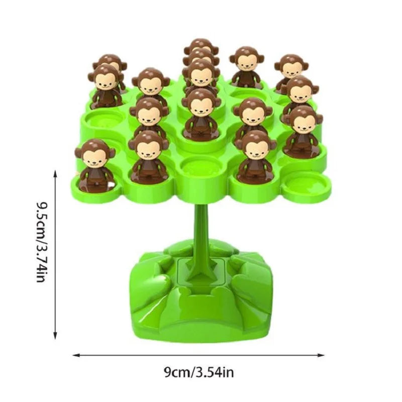Monkey Balance Tree Focus Balance Training Children's Toys Folding Music Series Parent Child Interactive Board Game COLOR RANDOM