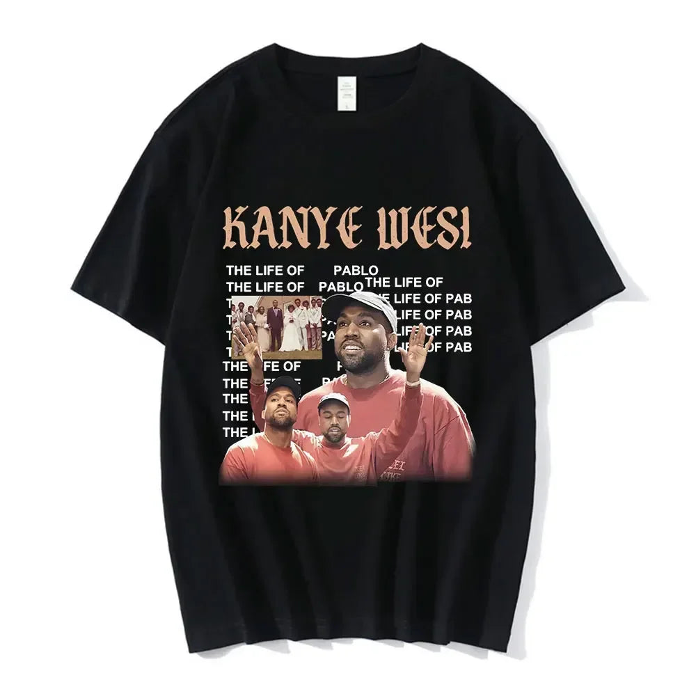 Funny Kanye West Meme T-Shirt Men's Vintage Hip Hop Rap Style Tshirt Men Women Short Sleeve T Shirt Streetwear