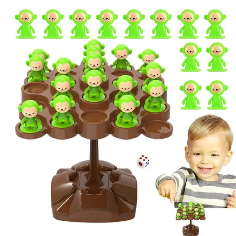 Monkey Balance Tree Focus Balance Training Children's Toys Folding Music Series Parent Child Interactive Board Game COLOR RANDOM