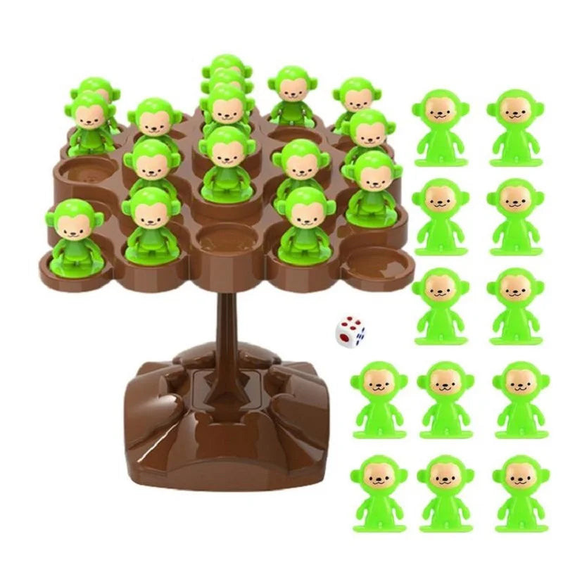 Monkey Balance Tree Focus Balance Training Children's Toys Folding Music Series Parent Child Interactive Board Game COLOR RANDOM
