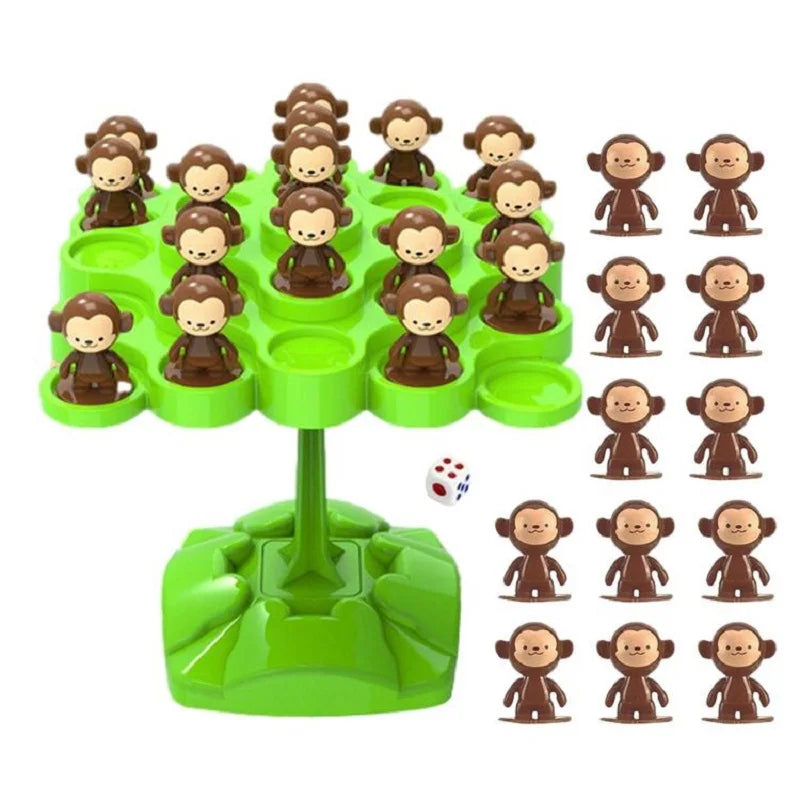 Monkey Balance Tree Focus Balance Training Children's Toys Folding Music Series Parent Child Interactive Board Game COLOR RANDOM