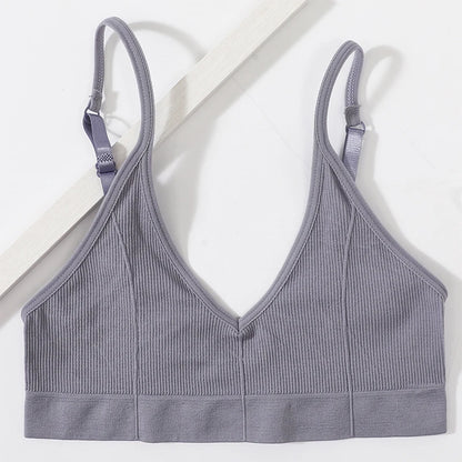 Seamless Tube Tops Bras Women U-shaped Back Bra Sexy Lingerie Female Brassiere Adjust Straps Ribbed Sports Underwear