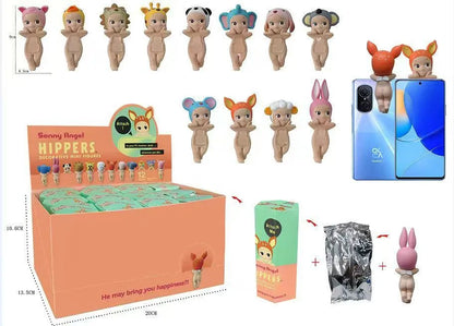 Sonny Angel Hippers Animal Blind Box Series Healing Trendy Car Mobile Phone Ornaments Dumplings Children'S Toys Christmas Gift