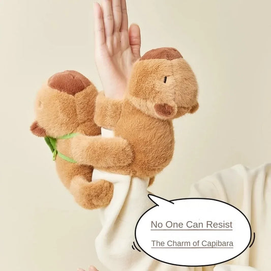 1-10PCS Kapibara Plush Doll Lying on The Hands of Kapi Bara Water Dolphin Doll Doll Doll Wrist Snap Ring Toys Plush Toys
