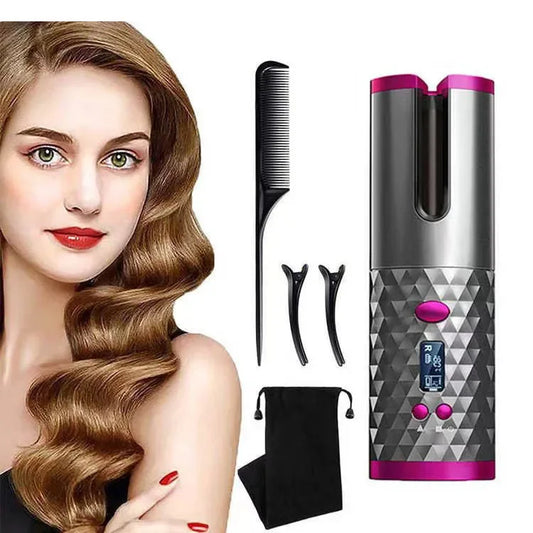 Portable Automatic Charging Hair Curler Smart Wireless Hair Styling Tool Travel Friendly Lazy Girl Hair Curler Salon Accessory