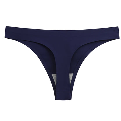 Women Thong Women's Panties Seamless Underwear Silk G-string Thongs Sexy Lingerie Female Tanga Solid Sport Underpants T-back