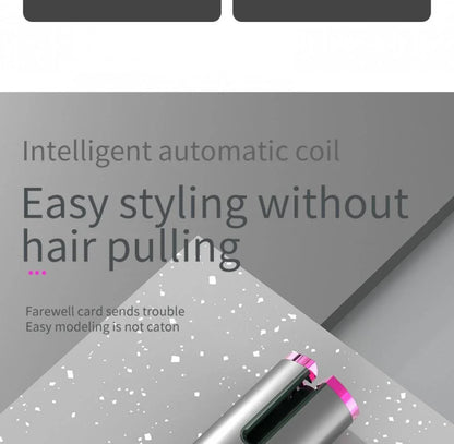 Wireless Curling Iron Cordless Curling Wand Adjustable Temperature Fast Heating Long-Lasting Battery Portable Travel Hair Styler