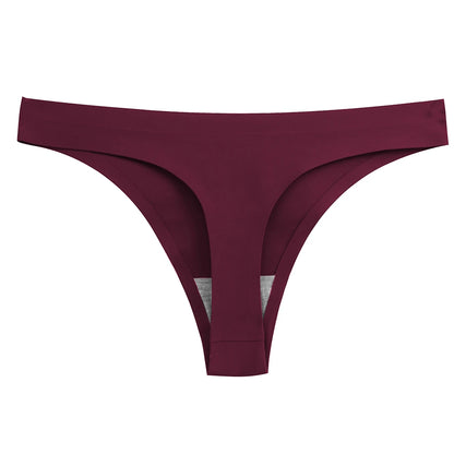 Women Thong Women's Panties Seamless Underwear Silk G-string Thongs Sexy Lingerie Female Tanga Solid Sport Underpants T-back
