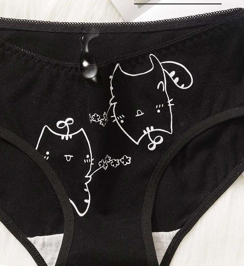 5Pcs/set Cotton Cartoon Cute Panties Girls' Short Underwear For Women Ladies Pantys Female Soft Underpants Sexy Lingerie M-XL