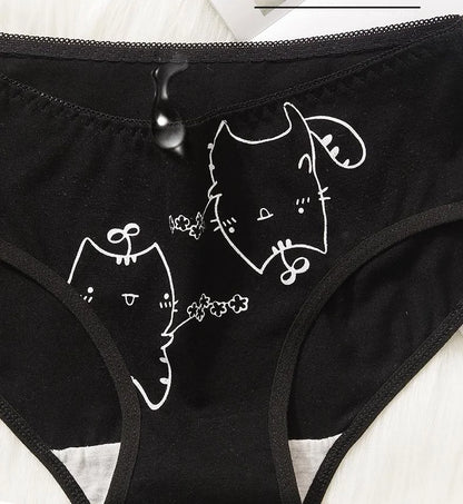 5Pcs/set Cotton Cartoon Cute Panties Girls' Short Underwear For Women Ladies Pantys Female Soft Underpants Sexy Lingerie M-XL