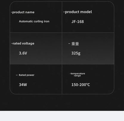 Portable Automatic Charging Hair Curler Smart Wireless Hair Styling Tool Travel Friendly Lazy Girl Hair Curler Salon Accessory