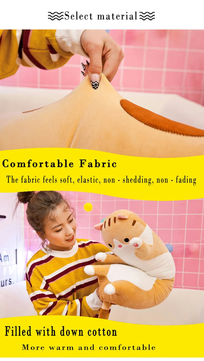 50-70cm Long Cat Plush Toys Cute Animal Cat Creative Long Soft Toys Office Break Nap Sleeping Pillow Stuffed Gift Doll For Kids