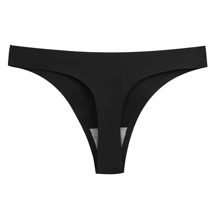 Women Thong Women's Panties Seamless Underwear Silk G-string Thongs Sexy Lingerie Female Tanga Solid Sport Underpants T-back