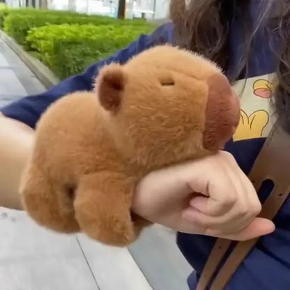 1-10PCS Kapibara Plush Doll Lying on The Hands of Kapi Bara Water Dolphin Doll Doll Doll Wrist Snap Ring Toys Plush Toys