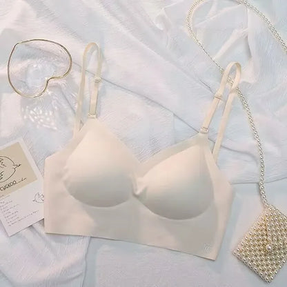 UBAU Summer Sexy Bra Women's Slim U-shaped Seamless Backless Underwear Triangle Cup Gathering Bra Women's Sexy Lingerie