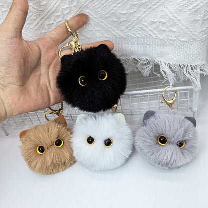 Cute Plush Cat Keychain Cartoon Doll Toy Pendant Keyring For Women Girls Bag Ornament Car Key Chain Children Gifts Accessories