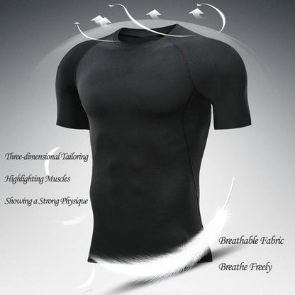 Anime 3D Printed Men's Compression Set short Sleeve Gym Top+Workout Shorts Quick Drying Breathble Athletics Rash Guard Set
