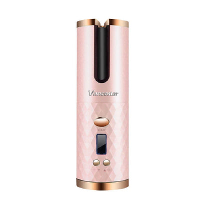 Wireless Electric Hair Curler Portable Travel Home Use 6 Timing 6 Temp. LED Cordless Automatic Hair Curler for Curls or Waves