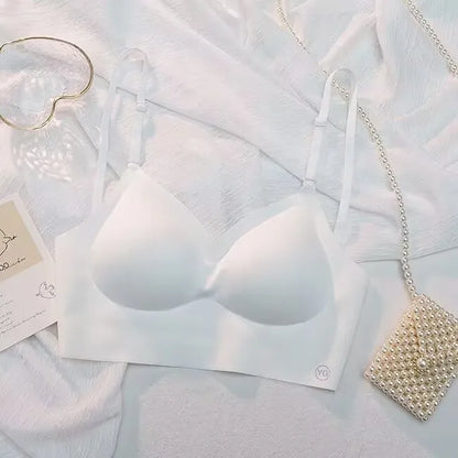 UBAU Summer Sexy Bra Women's Slim U-shaped Seamless Backless Underwear Triangle Cup Gathering Bra Women's Sexy Lingerie