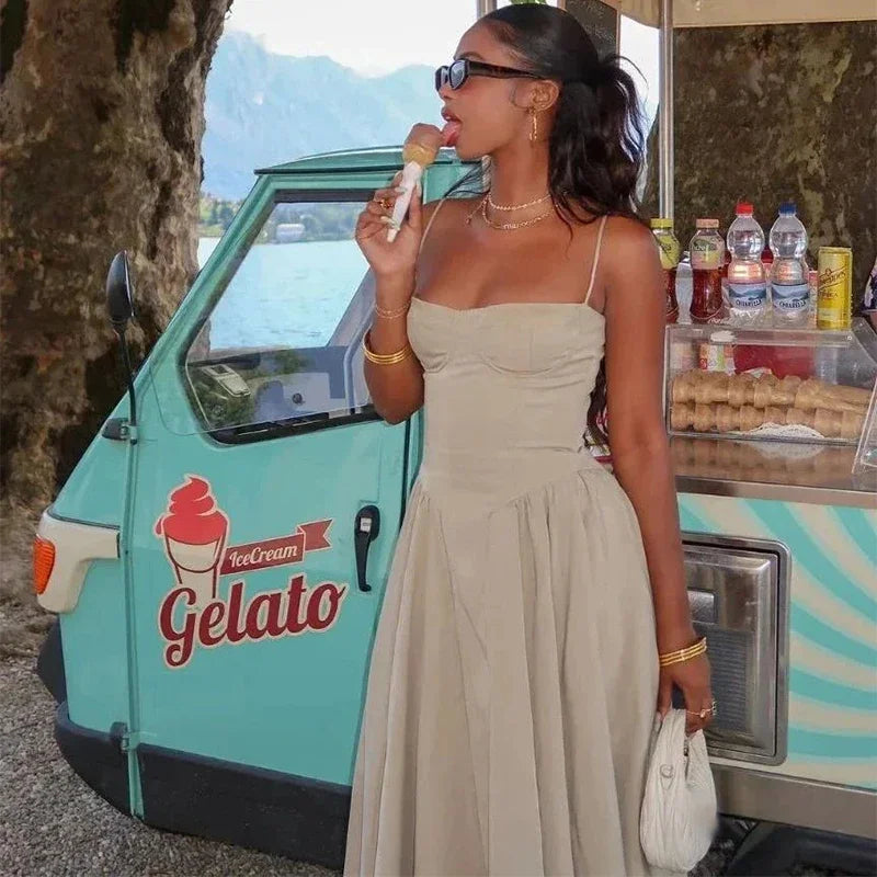 Elegant Wedding Events Corset Dress Sexy Strapless Pleated A-line Midi Party Dresses For Women Summer Female Clothing 2024