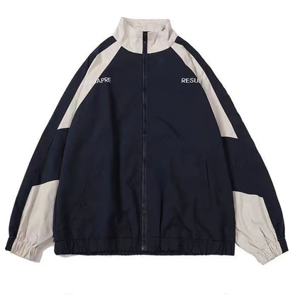 Reflective Striped Jacket 2023 Men Hip Hop Streetwear Coat Zipper Up Jacket Windbreaker Harajuku Thin Coats Sports Black Blue