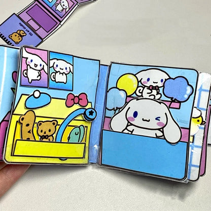 Sanrio Kuromi Cinnamoroll Quiet Book My Melody Handmade DIY Children's Toys Development Hands on Ability Girl's Birthday Gift