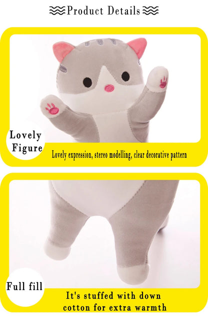 50-70cm Long Cat Plush Toys Cute Animal Cat Creative Long Soft Toys Office Break Nap Sleeping Pillow Stuffed Gift Doll For Kids