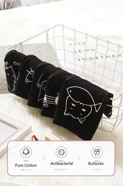 5Pcs/set Cotton Cartoon Cute Panties Girls' Short Underwear For Women Ladies Pantys Female Soft Underpants Sexy Lingerie M-XL