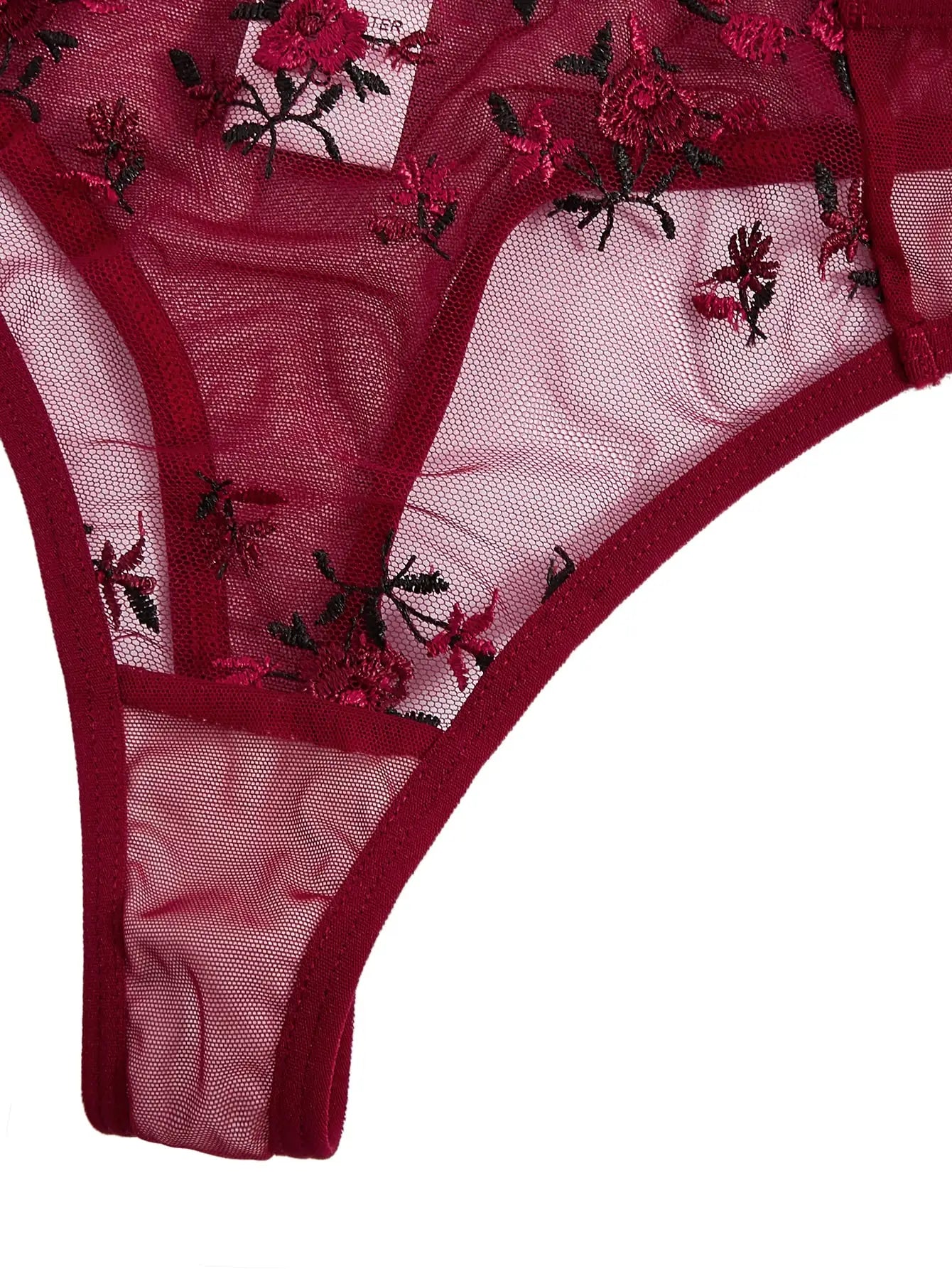 Sexy Lingerie Exquisite Embroidery Floral Ultra-thin Sexy Large Size Lingerie Ladies Lace Transparent Underwear Bra Set S-4XL