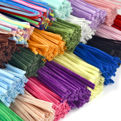 100pcs Chenille Stems Toys DIY Strips Twist Bar Anvil Wire Craft Pipe Creative Hobby Children Plush Stick Chenille Sticks