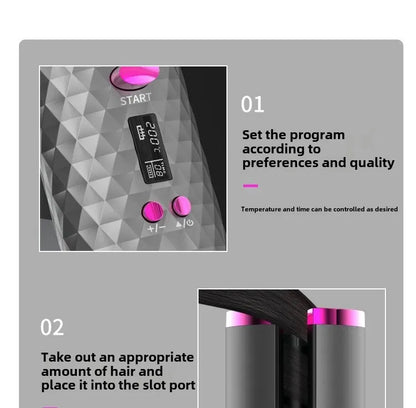 Portable Automatic Charging Hair Curler Smart Wireless Hair Styling Tool Travel Friendly Lazy Girl Hair Curler Salon Accessory