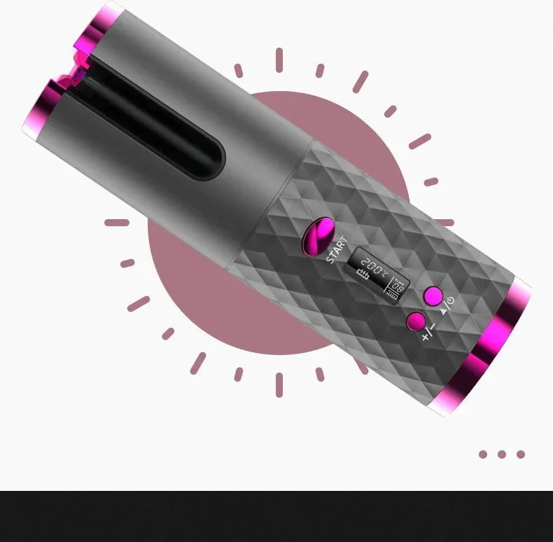 Portable Automatic Charging Hair Curler Smart Wireless Hair Styling Tool Travel Friendly Lazy Girl Hair Curler Salon Accessory