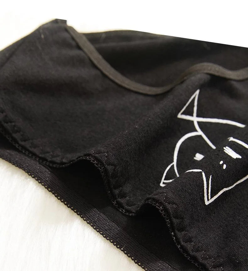 5Pcs/set Cotton Cartoon Cute Panties Girls' Short Underwear For Women Ladies Pantys Female Soft Underpants Sexy Lingerie M-XL