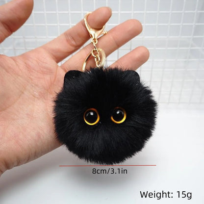 Cute Plush Cat Keychain Cartoon Doll Toy Pendant Keyring For Women Girls Bag Ornament Car Key Chain Children Gifts Accessories