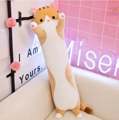 50-70cm Long Cat Plush Toys Cute Animal Cat Creative Long Soft Toys Office Break Nap Sleeping Pillow Stuffed Gift Doll For Kids