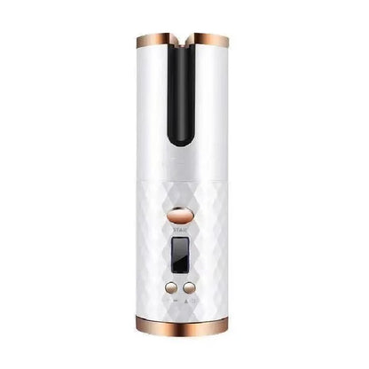 Portable Wireless Hair Curler for Waves & Curls LED Display 6 Heat Settings & Timers Travel & Home Use Cordless Automatic Curler