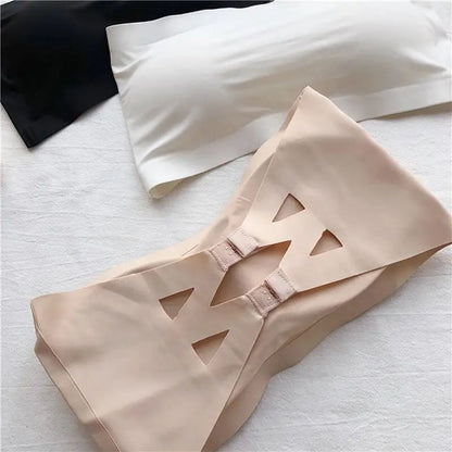 Seamless One-piece Tube Tops Women Removable Pads Intimates Basic Black/White/Skin Womens Strapless Bra Bandeau Sexy Lingerie