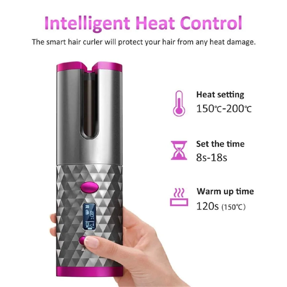 Electric Automatic Curling Iron Wireless Automatic Curling Iron Rotating Styling Portable Hairdresser Home Hair Curlers