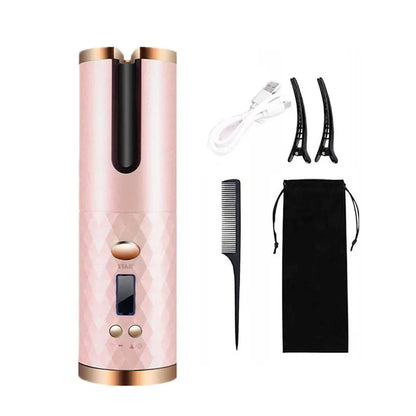 Portable Automatic Charging Hair Curler Smart Wireless Hair Styling Tool Travel Friendly Lazy Girl Hair Curler Salon Accessory