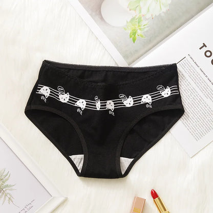 5Pcs/set Cotton Cartoon Cute Panties Girls' Short Underwear For Women Ladies Pantys Female Soft Underpants Sexy Lingerie M-XL