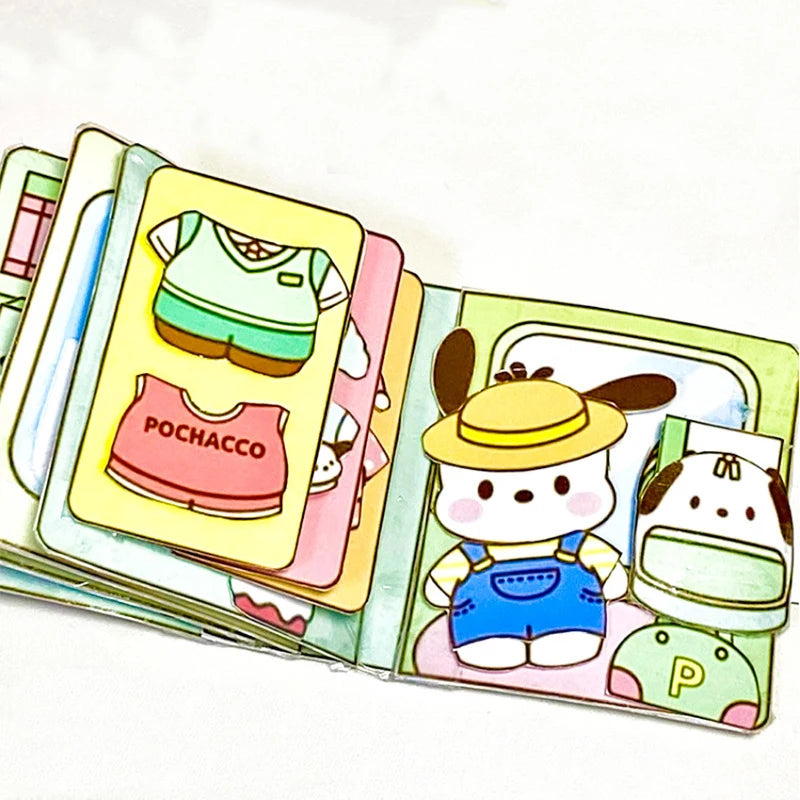Sanrio Kuromi Cinnamoroll Quiet Book My Melody Handmade DIY Children's Toys Development Hands on Ability Girl's Birthday Gift