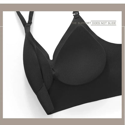 UBAU Summer Sexy Bra Women's Slim U-shaped Seamless Backless Underwear Triangle Cup Gathering Bra Women's Sexy Lingerie