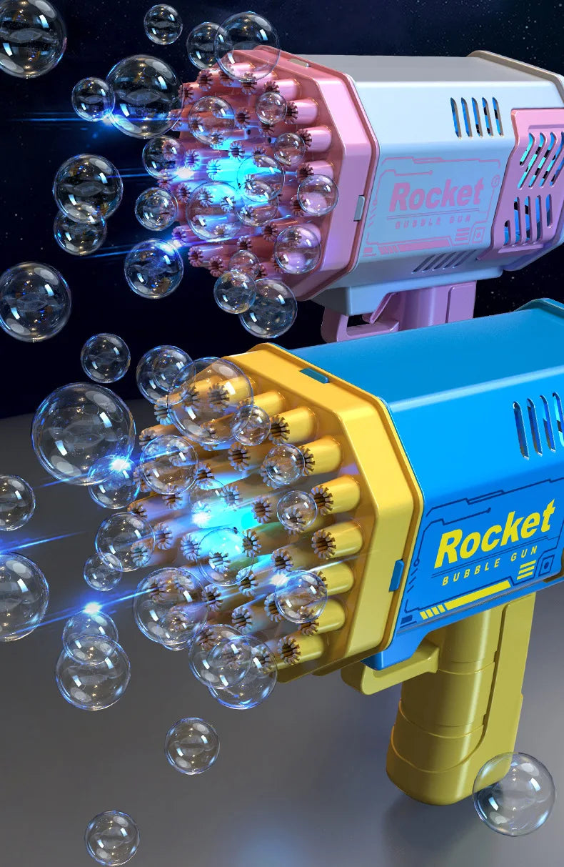 40 hole handheld fully automatic space light bubble machine electric children's toys without battery without  bubble water