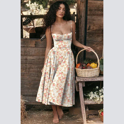 Elegant Wedding Events Corset Dress Sexy Strapless Pleated A-line Midi Party Dresses For Women Summer Female Clothing 2024
