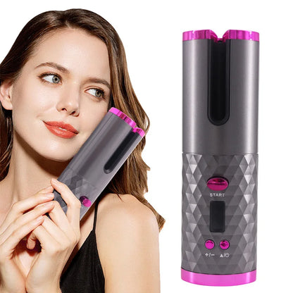 Electric Automatic Curling Iron Wireless Automatic Curling Iron Rotating Styling Portable Hairdresser Home Hair Curlers