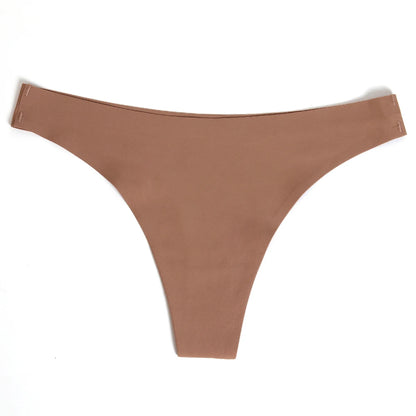 Women Thong Women's Panties Seamless Underwear Silk G-string Thongs Sexy Lingerie Female Tanga Solid Sport Underpants T-back