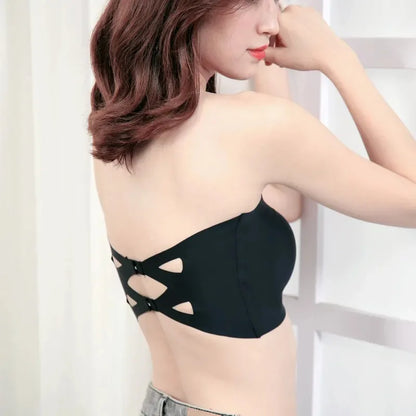 Seamless One-piece Tube Tops Women Removable Pads Intimates Basic Black/White/Skin Womens Strapless Bra Bandeau Sexy Lingerie